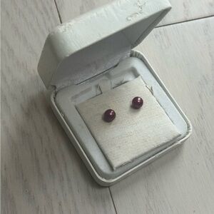 NWT Never Worn Cranberry Pearl Earrings